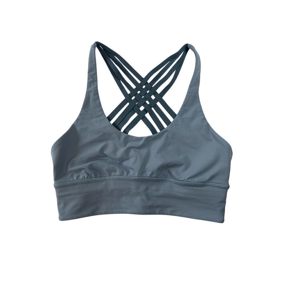 Lululemon Free To Be Moved Bra Size 8 Cascade Blue / Slate Blue